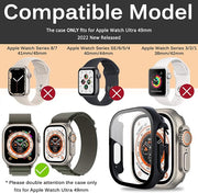Shockproof Case Containing tempered glass screen protector  Fits Apple Watch Ultra 49MM - Black