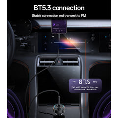 YESIDO Y70 BT5.3 Support Charging 3 Devices With Remote Controller BT & FM Transmittor Car Charger