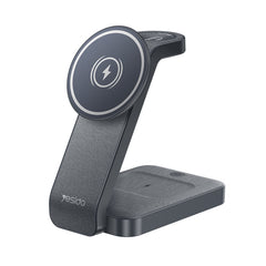 DS26 15W yesido Wireless Fast Charging With Nightlight Foldable Design 3 in1 Desktop Stand Wireless Charger