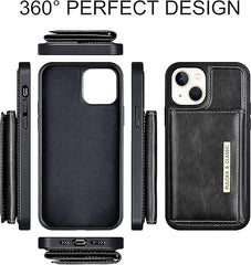 PULOKA iPhone 11 pro max Leather Wallet Case Cover with 5 in 1 Detachable Magnetic Wallet for iPhone 11 pro max - Black