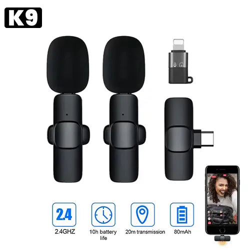 K9 Microphone Mic Lighting &Type-C Wireless
