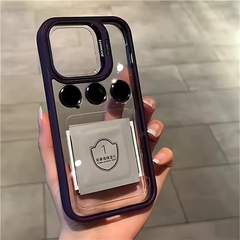 Luxury Case With Matching Metallic Lens Protector & Stand