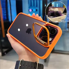 Luxury Case With Matching Metallic Lens Protector & Stand