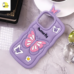 Cute 3D Butterfly Cartoon Soft Case