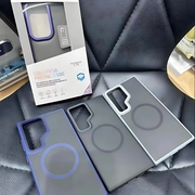 magsafe case with metal camera protection frame for samsung