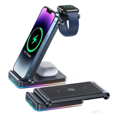 JOYROOM JR-W15 3-in-1 Wireless Charging Station -Black