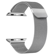 Stainless Steel Strap Band with Magnetic Closure for Apple Watch - silver