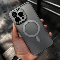 "MagSafe-Compatible Matte Silicone iPhone Case with Camera Lens Protection – Shockproof & Stylish Design"