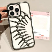"3D Spine Design Shockproof iPhone Case – Edgy & Protective"