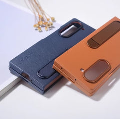 Leather Stand Case for Samsung Galaxy Z Fold 7 – Slim Kickstand Cover