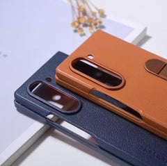 Leather Stand Case for Samsung Galaxy Z Fold 7 – Slim Kickstand Cover
