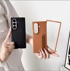 Leather Stand Case for Samsung Galaxy Z Fold 7 – Slim Kickstand Cover