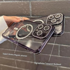 Luxury Diamond Case for iphone – Shockproof, Slim, Glitter Protective Cover with Camera Lens Protection