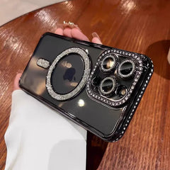 Luxury Diamond Case for iphone – Shockproof, Slim, Glitter Protective Cover with Camera Lens Protection