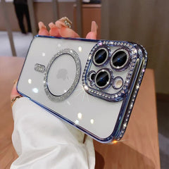 Luxury Diamond Case for iphone – Shockproof, Slim, Glitter Protective Cover with Camera Lens Protection