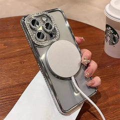 Luxury Diamond Case for iphone – Shockproof, Slim, Glitter Protective Cover with Camera Lens Protection