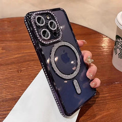 Luxury Diamond Case for iphone – Shockproof, Slim, Glitter Protective Cover with Camera Lens Protection