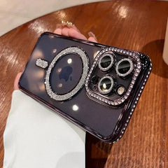 Luxury Diamond Case for iphone – Shockproof, Slim, Glitter Protective Cover with Camera Lens Protection