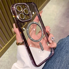 Luxury Diamond Case for iphone – Shockproof, Slim, Glitter Protective Cover with Camera Lens Protection