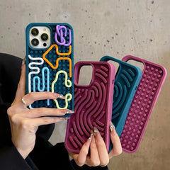 Creative Puzzle Case for iPhone – Detachable 3D Blocks Design, Shockproof Protective Cover with Fun Shape Building