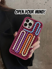 Creative Puzzle Case for iPhone – Detachable 3D Blocks Design, Shockproof Protective Cover with Fun Shape Building