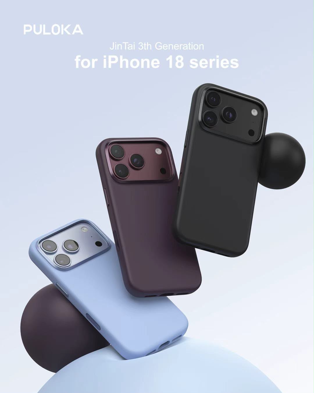 Original PULOKA Liquid Silicone Case with Alloy Camera Protection & Metal Buttons