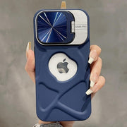 Logo Hole Silicone Case With Invisible Bracket Lens Protection