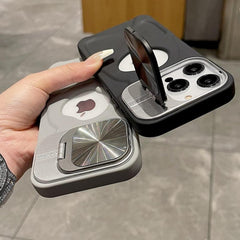 Logo Hole Silicone Case With Invisible Bracket Lens Protection