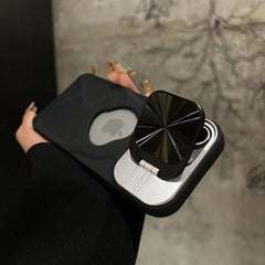 Logo Hole Silicone Case With Invisible Bracket Lens Protection