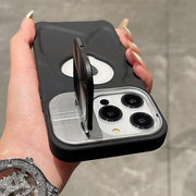 Logo Hole Silicone Case With Invisible Bracket Lens Protection