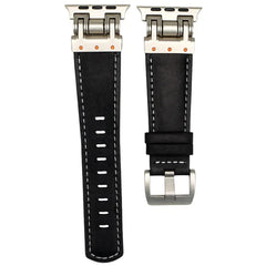 Leather Durable Wristband Mecha Design Strap for Apple Watch