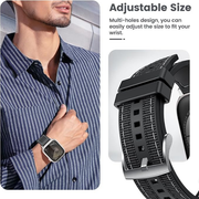 Sport Silicone Nylon Band Designed for Apple Watch Band 49mm 46mm 45mm 44mm 42mm