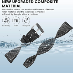 Sport Silicone Nylon Band Designed for Apple Watch Band 49mm 46mm 45mm 44mm 42mm