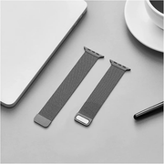 Stainless Steel Strap Band with Magnetic Closure for Apple Watch - black