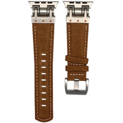 Leather Durable Wristband Mecha Design Strap for Apple Watch