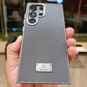 Carbon Fiber Case with Metal Edges for Samsung Camera Protection