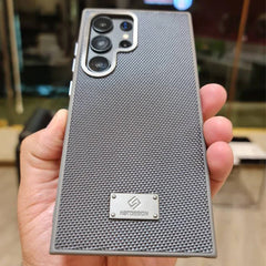 Carbon Fiber Case with Metal Edges for Samsung Camera Protection