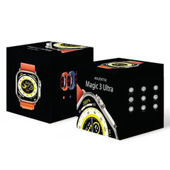 Majentik Magic 3 Ultra smart watch comes with two different straps Compatible with all mobile device,water resitant,recieve calls