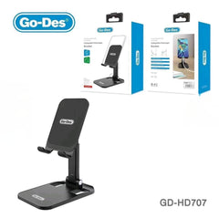 Go-Des High Quality Phone Stand, Desktop Lazy Bracket Foldable Extendable Phone Holder For Phone & Tablet