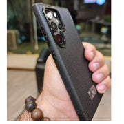 Carbon Fiber Case with Metal Edges for Samsung Camera Protection