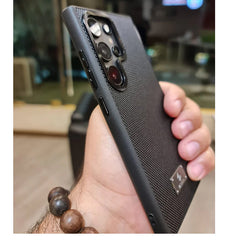Carbon Fiber Case with Metal Edges for Samsung Camera Protection