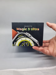 Majentik Magic 3 Ultra smart watch comes with two different straps Compatible with all mobile device,water resitant,recieve calls