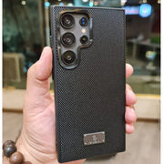 Carbon Fiber Case with Metal Edges for Samsung Camera Protection