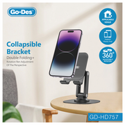 Go-Des Foldable 360° Rotating Metal Stand GD-HD757