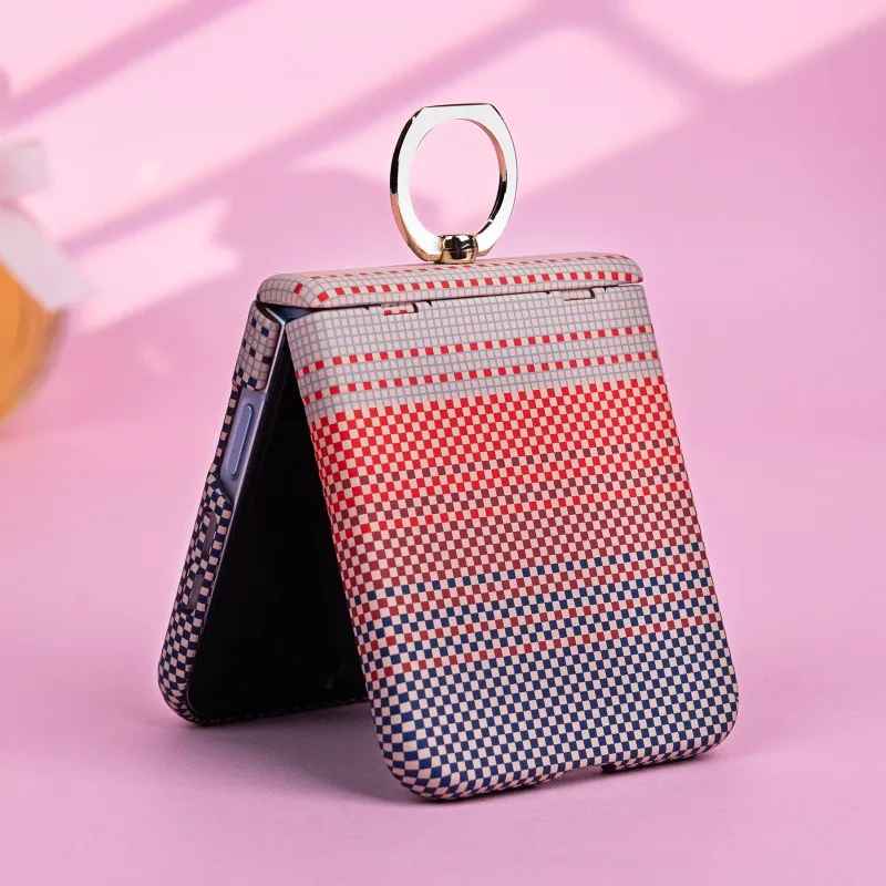 CarbonAxis  Kevlar MagSafe Hinge Ring Case for samsung flip series